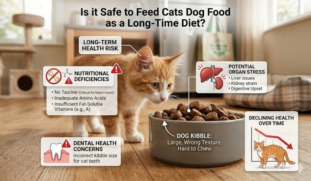 Is it Safe to Feed Cats Dog Food
